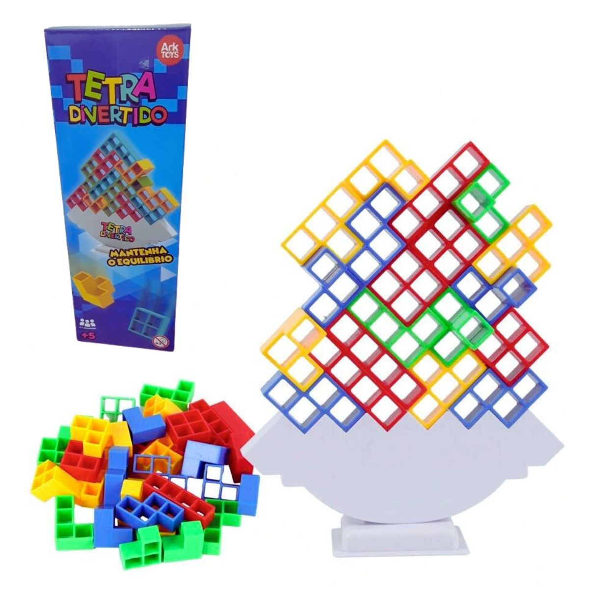 Jogo Educativo Tetra Divertido Blocos De Montar - Ark Toys Jogo Educativo Tetra Divertido Blocos De Montar - Ark Toys